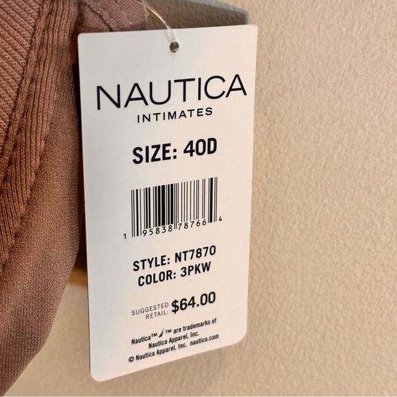 NAUTICA INTIMATE Sz 40D Bra Comfort Straps Padded Knit Underwire NEW - Picture 5 of 9